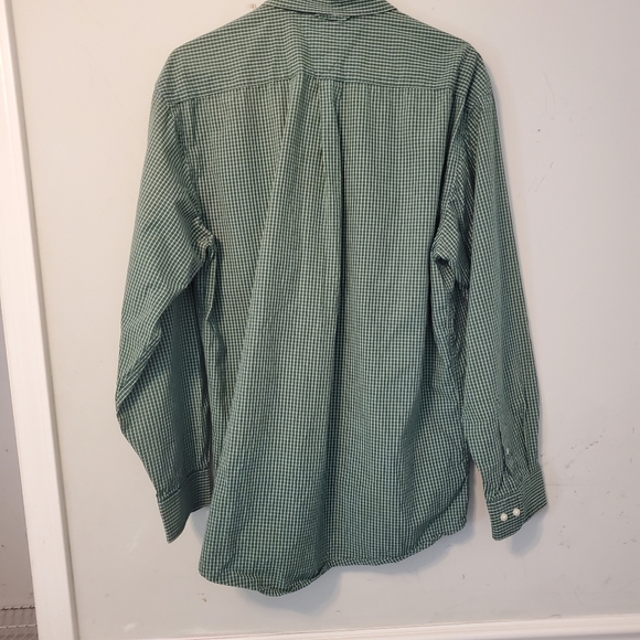 Mens Tommy Hilfiger Long Sleeve Button Down Shirt Green Sz Large - Picture 5 of 5